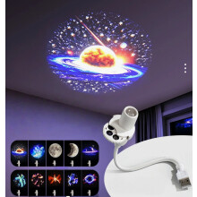 Φως προβολέα USB Galaxy Planet 15 εφέ προβολής χώρου Ρυθμιζόμενο νυχτερινό φως LED 36