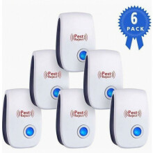 Ultrasonic Mouse and Rat Repellent, Dual Frequency Plug-in, 6 Rodent Repellent Devices, Effective Mouse Protection
