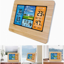 Drahtlose Wetterstationen mit Innen-/Außensensor, digitale LCD-Wetterstation mit Warnmeldungen/Temperatur-/Luftfeuchtigkeits-/Luftdruck