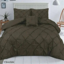 (Brown - Choco, 2 X Filled Cushion with Covers) 100% Polyester DUVET COVER SET BEDDING SETS Single DOUBLE KING SUPER KING