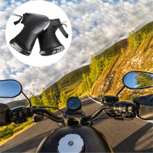 Winddichte Lenkerstulpen für Motorrad schwarz PU
