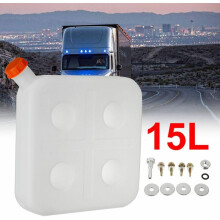 Universal 15-liter plastic fuel tank for parking heater, gasoline or oil, for cars and trucks. Parking heater accessories.