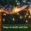Solar Outdoor String Lights, 10+1 G40 LED Bulbs, IP44 Waterproof, with 4 Modes 3