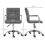 (Grey, PU Leather) PU Leather Office Chair, Grey, Adjustable Height 2