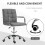 (Grey, PU Leather) PU Leather Office Chair, Grey, Adjustable Height 6