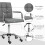 (Grey, PU Leather) PU Leather Office Chair, Grey, Adjustable Height 7