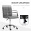 (Grey, PU Leather) PU Leather Office Chair, Grey, Adjustable Height 5