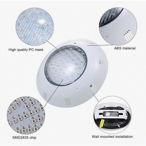 LED Underwater Light - PRUMYA - 7 Static/4 Dynamic - IP68 Waterproof - 12V 25W - Remote Control Included 2
