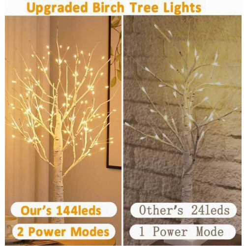 Crann soilsithe - bonsai beithe - 144 soilse LED - 60 cm - Bán te 2