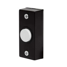 Honeywell D824 Dimex Wired Door Bell Push Button - Black with White Button