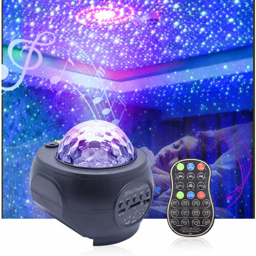 Galaxy Ocean Wave Star Projector Νυχτερινό φως Ηχείο Bluetooth Τηλεχειριστήριο Ambient Lamp για δ 1