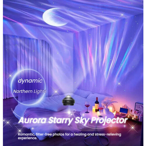 Επαναφορτιζόμενος προβολέας Aurora Galaxy Νυχτερινό φως APP Τηλεχειριστήριο Bluet 2