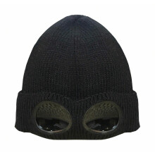 Unisex Wool Knitted Goggles Beanie Winter Warm Cap for Men Women Outdoor Sports