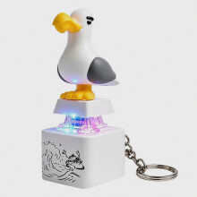 Seagull Button Keychain Birds Luminous Electronic Keychain Funny Fidgets Desk Toy