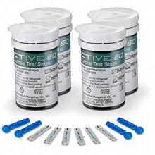 Blood Glucose Test Strips and Lancets Kit, 50 Count No-Code, Easy Blood Sugar Testing for Home Travel Elderly, Compatible with Most Glu