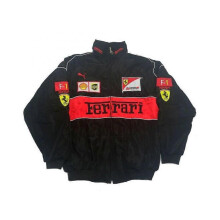 (Red Shell, L) (XL, Black Law) New F1 summer thin racing suit sports jacket racing suit college style retro