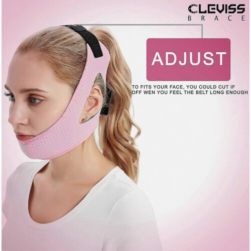 Anti Snoring Chin Strap for CPAP Users (Pink) 1