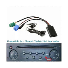 Renault 2005-2011 AUX Bluetooth Adapter with Microphone for Car Radio CD Changer Upgrade