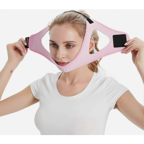 Anti Snoring Chin Strap for CPAP Users (Pink)