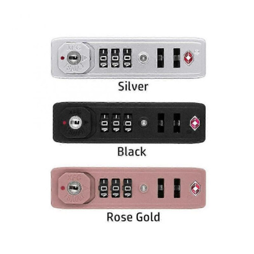 (silver) (black) Weatherproof 3 Digit TSA007 Combination Lock - TSA Approved Security Code Lock for Travel & Customs 2