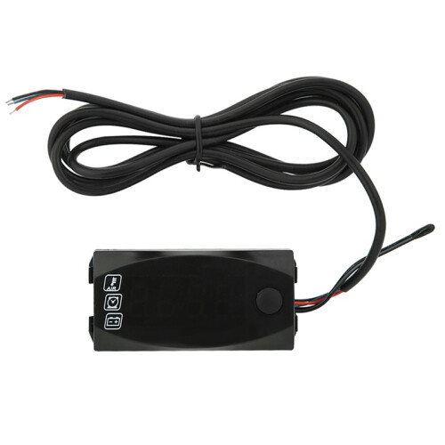 3 in 1 Motorcycle LED Voltmeter Thermometer Electronic Clock IP67 Waterproof Meter 6V-30V 1