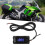3 in 1 Motorcycle LED Voltmeter Thermometer Electronic Clock IP67 Waterproof Meter 6V-30V 7