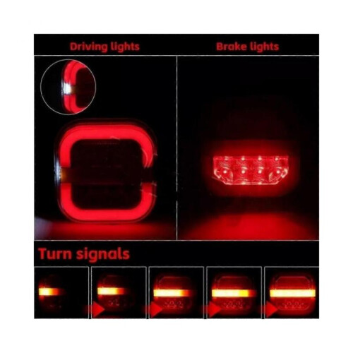 2025 New Wireless Trailer Lights Kit, LED Rear Tail Lights Dynamic Stop Brake 1