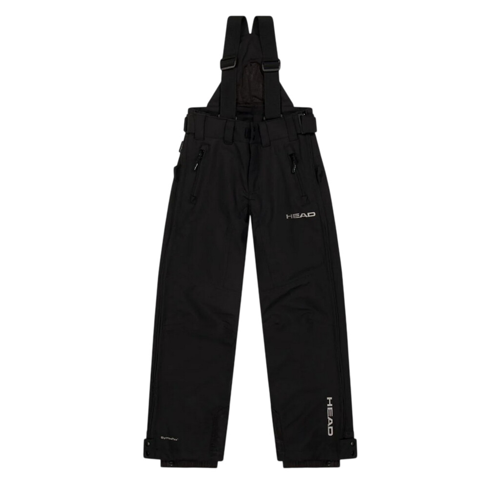 Head (9-10 Years, Black) Childrens/Kids Pro Plain Salopettes