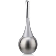 Stainless Steel Toilet Brush Holder Freestanding Bathroom Organizer with Swan Design