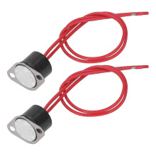 2 Pcs Thermal Control Switch Waterproof Bimetallic Sensor Quick Response Thermostat Temperature Switch 10A 250V 20