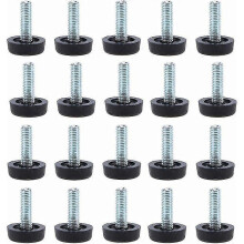 M8 Leveling Feet for Furniture, 20 Pack Adjustable Table Leg Protectors with Threaded Rod