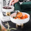 Ceramic Footed Bowl Round Pedestal Bowl Decorative Fruit Dish Holder Dessert Display Stand 5