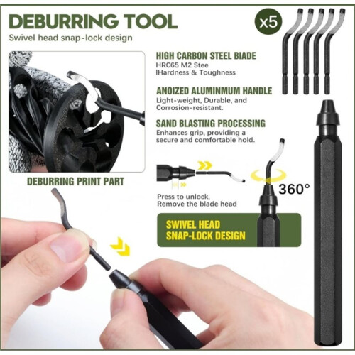52Pcs 3D Printer Tool Kit with Storage Case, 3D Printing Accessories Including Deburring Tool for All FDM 3D Printers 2