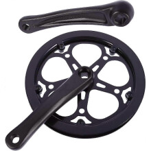 52T Bike Crankset, Aluminum Alloy Single Speed Crankset 170mm for Mountain Road Fixed Gear Bike