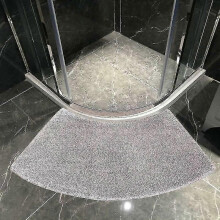 2024 New Curved Bath Rug, Bath Mat Bathroom Rug Curved Bath Rug Semi Circular Shower Mat Non Slip Dark