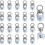 20 Pack Metal Track Rollers, Curtain Tracks, Glides, Curtain Rollers, Curtain Track Rollers, Curtain 1