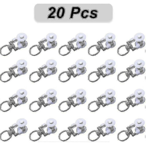 20 Pack Metal Track Rollers, Curtain Tracks, Glides, Curtain Rollers, Curtain Track Rollers, Curtain 1