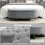 Velvet-Feel Half Circle Storage Ottoman - Dark Grey 8