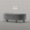 Velvet-Feel Half Circle Storage Ottoman - Dark Grey 5
