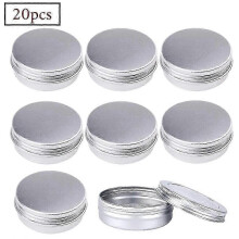 14pcs 100ml Aluminum Jars, Cosmetic Containers with Screw Lids for DIY Crafts & Travel Storage