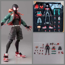 (Miles morales spiderman) Spider-Man Miles Morales Across the Spider-Verse Action Figure Articulated Collectible Model Boxed