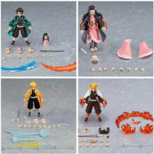 (498 # Tanjiro) Demon Slayer Kyojuro Rengoku Action Figure Movable Model Collectible Toy 508 Nezuko 498 Tanjiro Agatsuma Anime Figurine