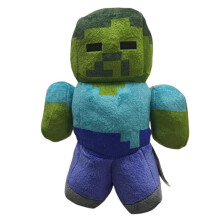 (green, zombie man 23cm) Minecraft Creeper Plush Toy Green Zombie Stuffed Animal Purple Robot Doll for Kids