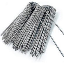 Galvanized U-Shaped Garden Stakes Heavy-Duty Landscape Staples for Weed Barrier & Camping
