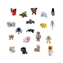 (20cm fox, as the picture) Minecraft Creeper Plush Toy Doll Set Pig Spider Enderman Bee Stuffed Animals Game Figures Collection Gifts