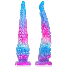 (Octopus tentacles - medium - luminous blue) Octopus Tentacle Dildo for Women Alien Anal SM Silicone Soft Realistic Vibrator