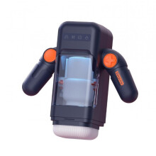 (Black) Automatic Male Masturbator Cup with Voice Control, Electric Heating, Suction & Piston, Adult Sex Toys Men, Black