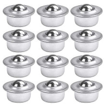 12 PCS Transfer Casters with Ball Bearing Universal Galvanized Carbon Steel Unit Mounted Ball Casters Heavy Duty