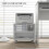 (White, Particle Board) 3-Drawer Printer Stand on Wheels - White 5