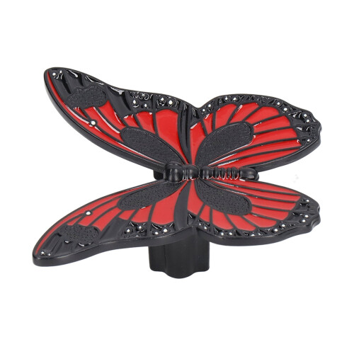 Möbelknopf Rot, Schmetterling, Zinklegierung,